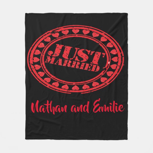 Just Married Fleecedecke (Vorderseite)