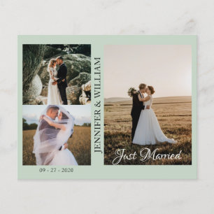 Just Married Foto Collage Hochzeitsankündigung