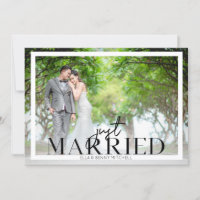 Just Married Frame FotoTypografie Horizontal