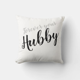 Just Married Fun Elegante Hubby Throw Kissen