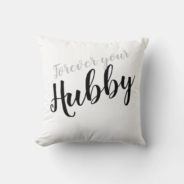 Just Married Fun Elegante Hubby Throw Kissen (Vorderseite)