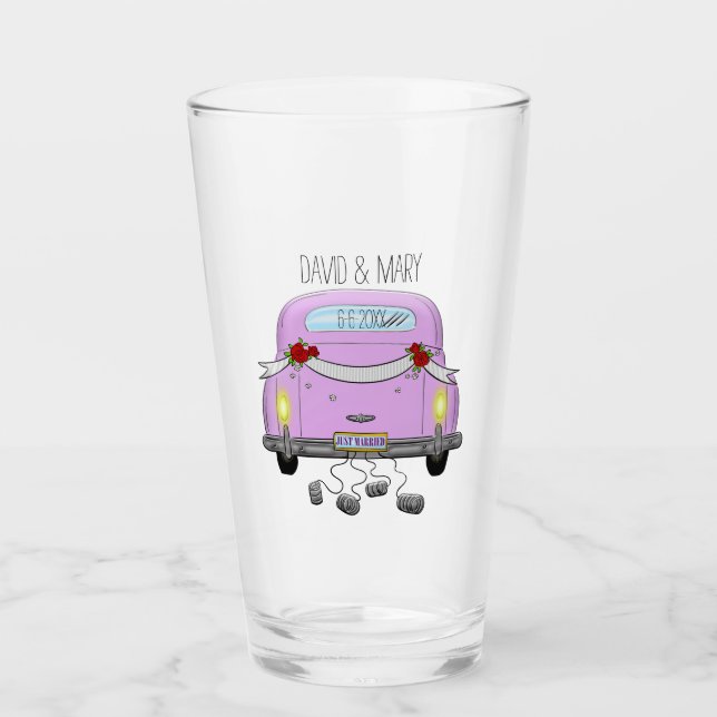 Just Married Glas (Vorderseite)