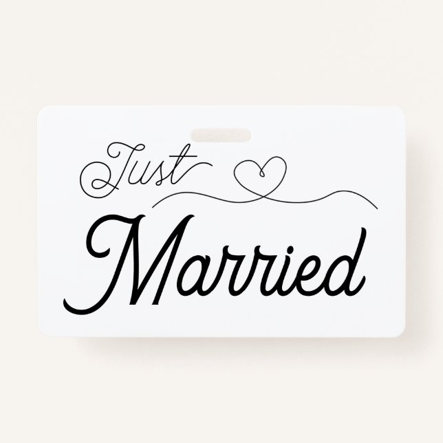 Just Married Heart Ausweis (Vorderseite)