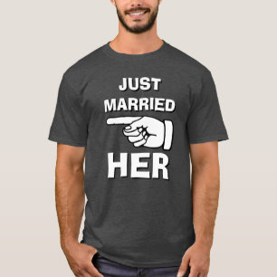 Just Married Ihm Ihr Shirt Set für Neuvermählte