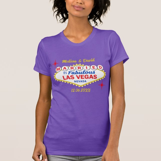 Just Married in Las Vegas Wedding T-Shirt (Vorderseite)
