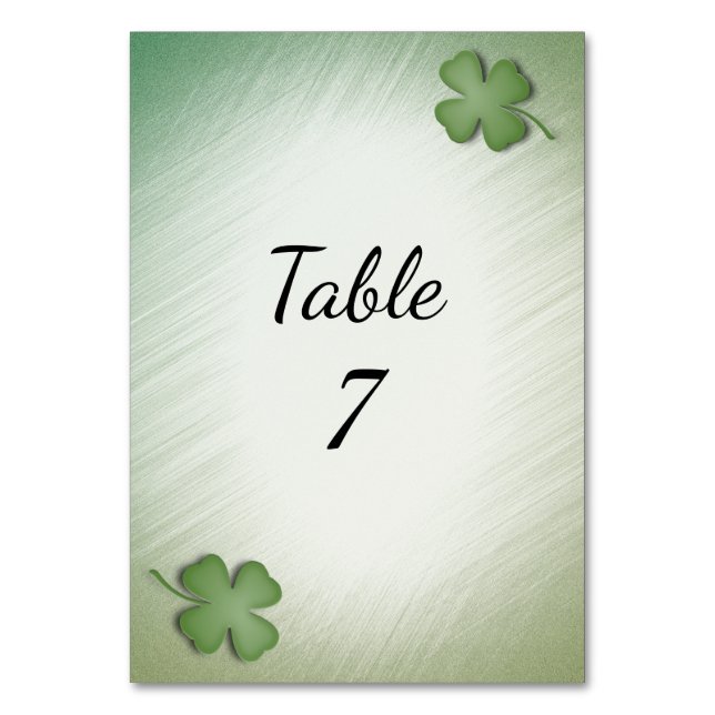 Just Married Irish Wedlag Flag Tischnummer (Vorderseite)