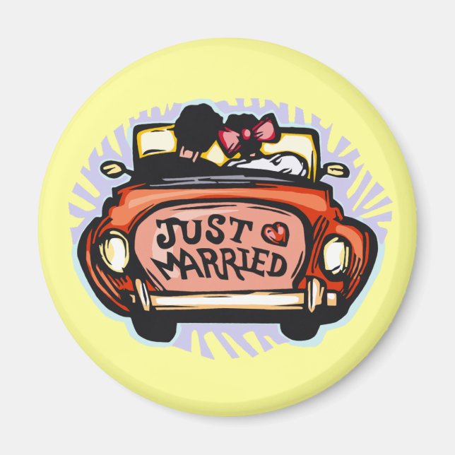 Just Married Jalopy Magnet (Vorne)