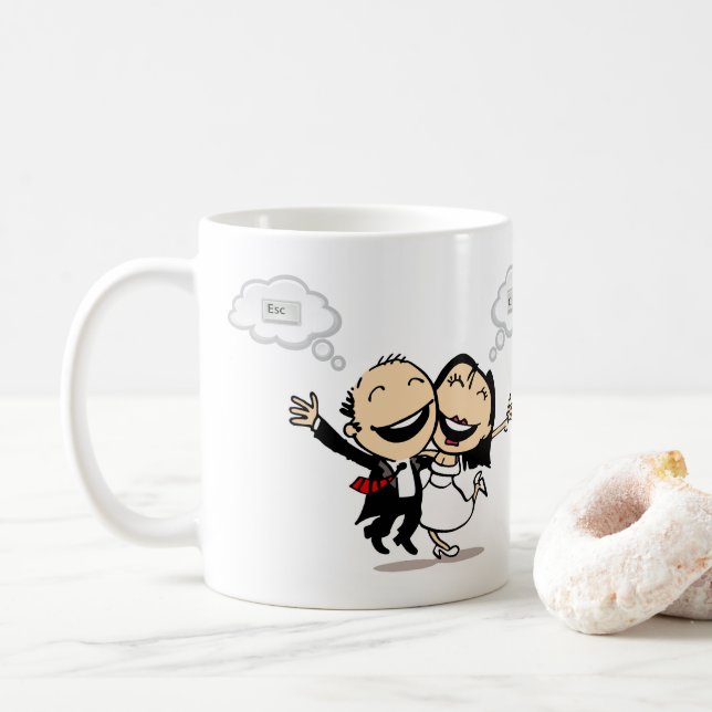 Just married kaffeetasse (Mit Donut)