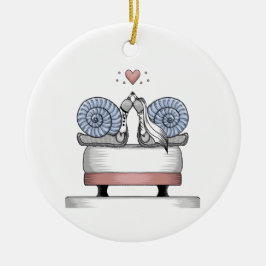 Just married keramik ornament