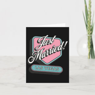 Just Married Las Vegas Wedding Bride Groom Karte