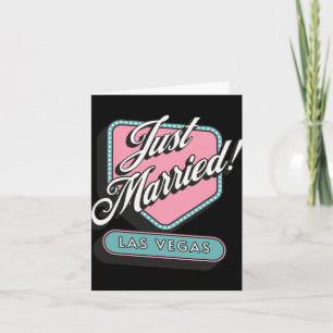 Just Married Las Vegas Wedding Bride Groom Karte