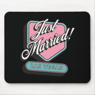 Just Married Las Vegas Wedding Bride Groom Mousepad