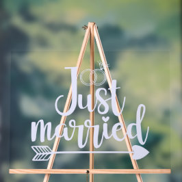 Just Married Lavender Acrylschild