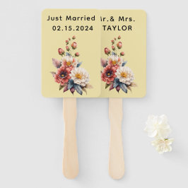Just Married Mr. & Mrs. | Hochzeitsflormonogramm Fächer