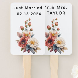 Just Married Mr. & Mrs. | Hochzeitsflormonogramm Fächer