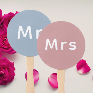 Just Married Mr. & Mrs.   Hochzeitsmonogramm Fächer