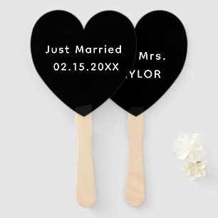 Just Married Mr. & Mrs.   Hochzeitsmonogramm Fächer