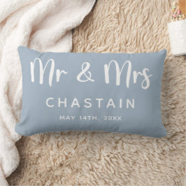 Just Married Mr. & Mrs. | Hochzeitsmonogramm Lendenkissen