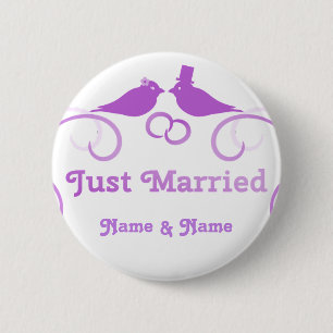 Just Married Newlyweds Thunder_Cove Button