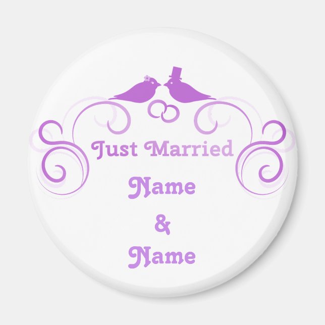 Just Married Newlyweds Thunder_Cove Magnet (Vorne)