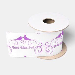 Just Married Newlyweds Thunder_Cove Satinband