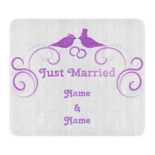 Just Married Newlyweds Thunder_Cove Schneidebrett