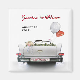 Just Married Oldtimer Car Magnet