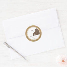 Just Married | Passport-Briefmarke | Cabo San Luca Runder Aufkleber