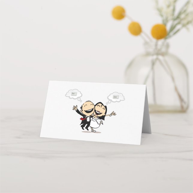 Just married platzkarte (Vorderseite)