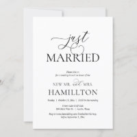 Just Married, Post Hochzeit Brunch-Lopement Invita