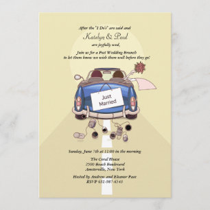 Just Married Post Wedding Brunch Einladung - schre
