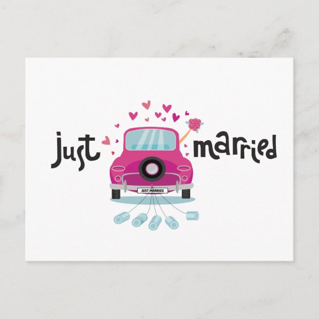 Just Married Postkarte (Vorderseite)
