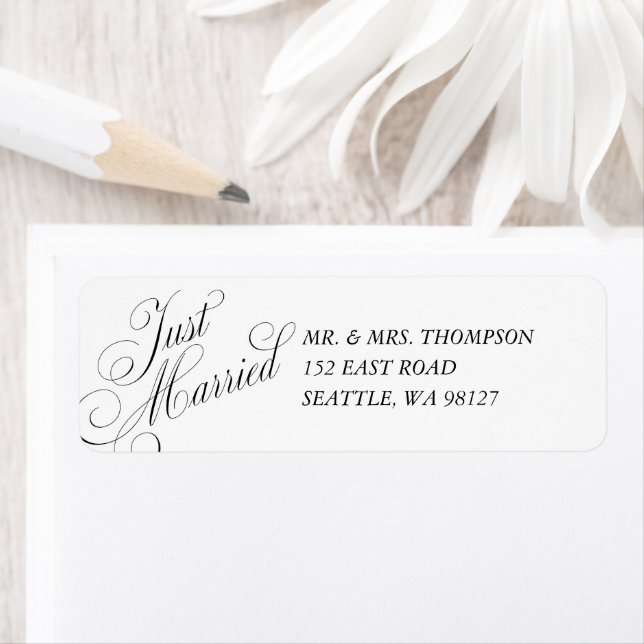 Just Married Return Address Label (Insitu)