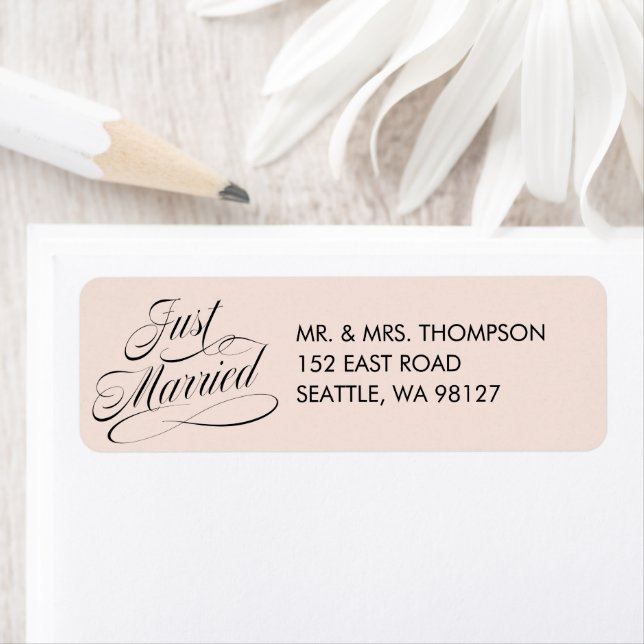 Just Married Return Address Label (Insitu)