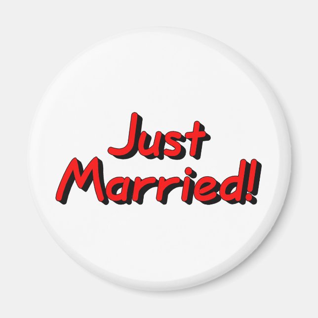 Just Married (rot) Magnet (Vorne)