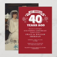 Just Married Ruby 40th Wedding Anniversary Foto