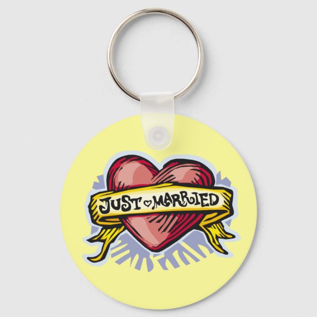 Just Married Schlüsselanhänger (Vorderseite)