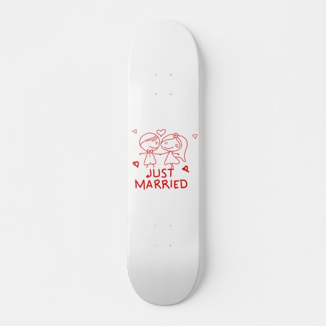 Just Married Skateboard (Vorne)