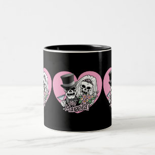 Just Married Skulls Zweifarbige Tasse