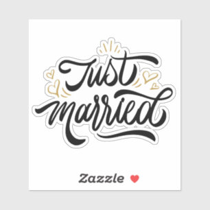 Just Married Sticker