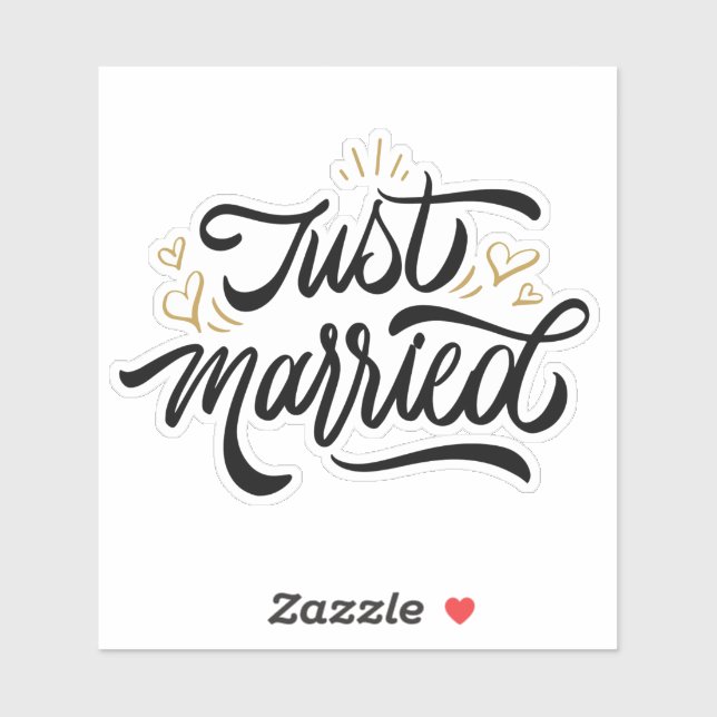 Just Married Sticker (Blatt)