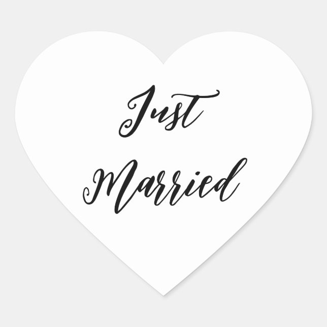 Just Married Sticker (Vorderseite)