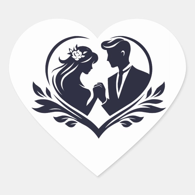 Just Married Sticker (Vorderseite)