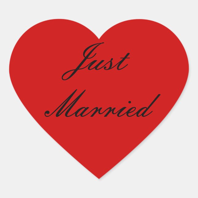 Just Married Stickers (Vorderseite)