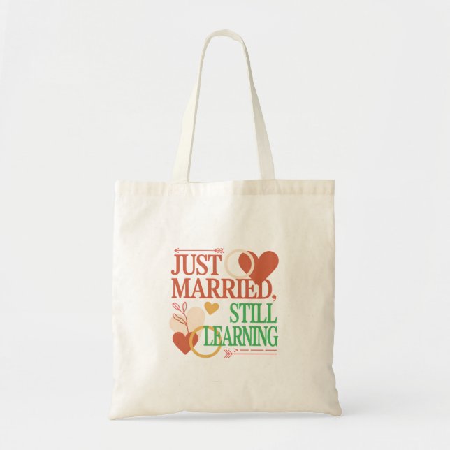 Just Married, Still Learning – Valentine's Day Tragetasche (Vorne)