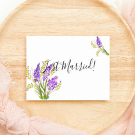 Just Married Watercolor Lavendel und Green Floral