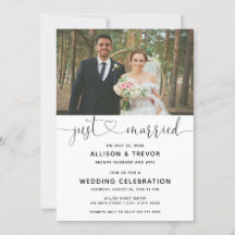 Just Married Wedding Announcement Empfang