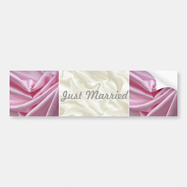 Just Married Wedding Autoaufkleber (Vorne)