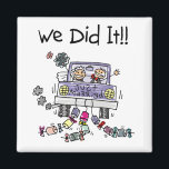 Just Married Wedding Car Magnet<br><div class="desc">Ein Strichmännchen Braut und Bräutigam in der Hochzeitskutsche, die Just Married liest und die Saiten von Dosen auf frisch verheirateten T-Shits, Tasse, Magneten, Taschen, Karten, Aufklebern, Kissen, Wanduhren, Wasserflaschen, Sake-Boxen und Fliesen und so weiter verfolgt!</div>