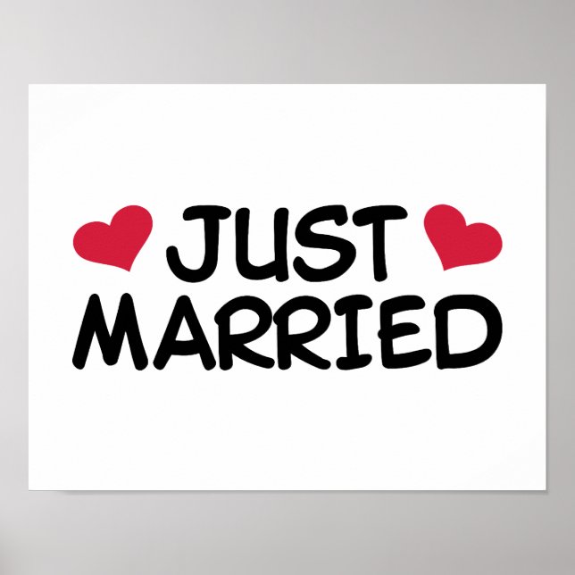 Just Married Wedding Poster (Vorne)